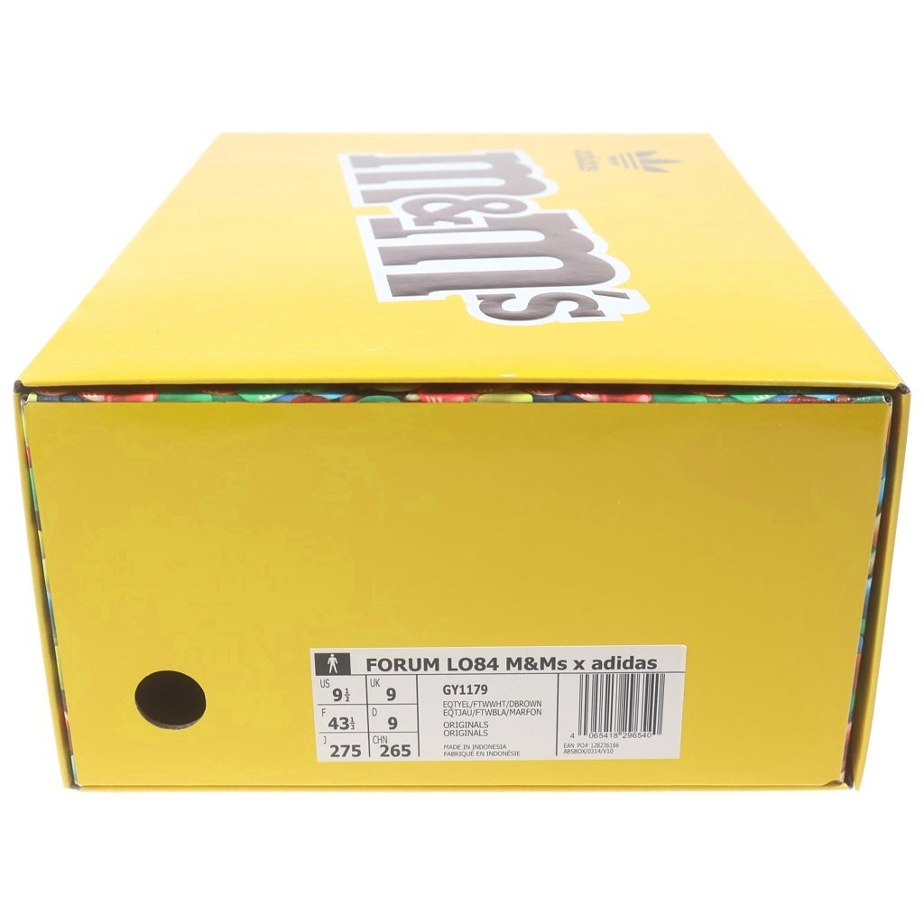 adidas(アディダス) ×M&MS FORUM LOW GY1179 エムアンドエムズ フォーラム ローカットスニーカー イエロー US9.5/27.5cm
