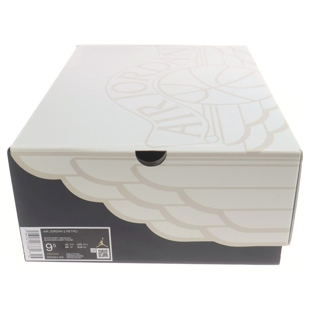 NIKE(ナイキ) AIR JORDAN 2 OG CHICAGO 2022 DX2454-106 エアジョーダン2 シカゴ ハイカットスニーカー ホワイト/ブラック/レッド US9.5/27.5cm