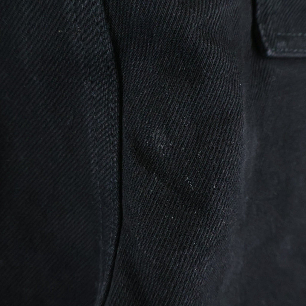 NO MASS PROD(ノーマスブロッド) RAW DENIM JAPANESE LOOSE FIT BAGGY JEANS ローウエスト ジャパニーズ ルーズフィット スナップデザイン デニムパンツ ジーンズ ブラック