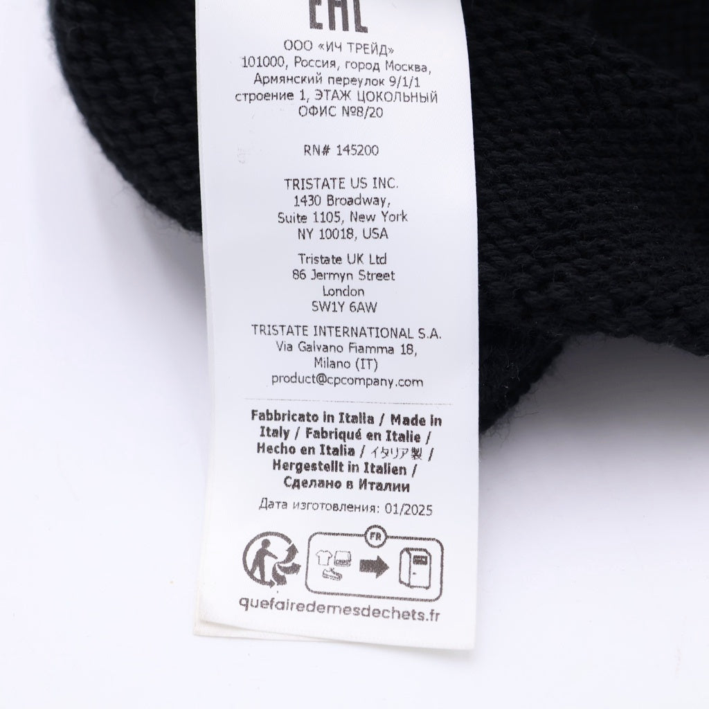 C.P. Company(シーピーカンパニー) 25AW Wool Goggle Balaclava RFCMAC740A ゴーグル付き バラクラバ ウールニットビーニー 帽子 ブラック
