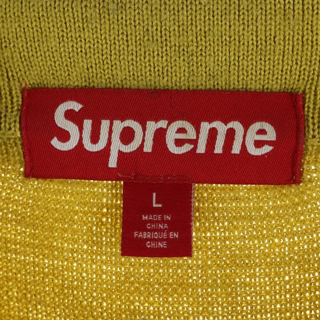 SUPREME(シュプリーム) 23AW Silk Map Cardigan シルクマップ 長袖ニットカーディガン イエロー