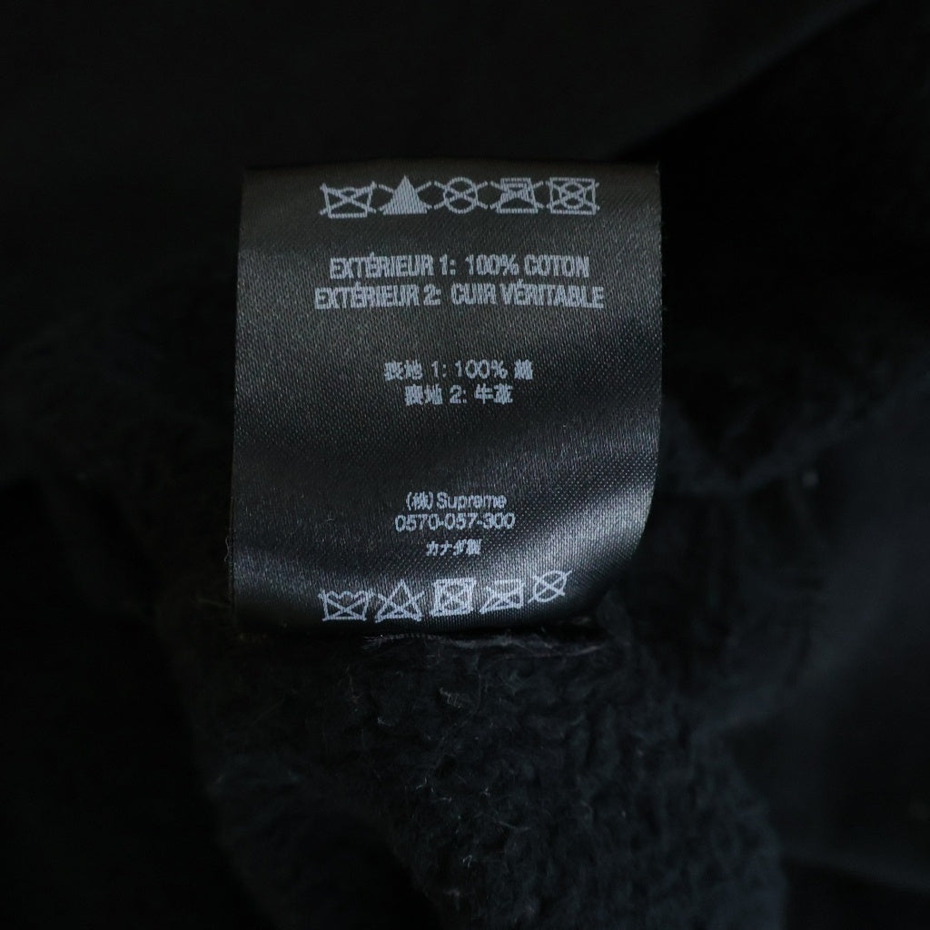 SUPREME(シュプリーム) 21SS ×VANSON LEATHER SPIDER WEB ZIP UP HOODED SWEATSHIRT バンソン レザー スパイダー ウェブ ジップアップパーカー フーディ ブラック