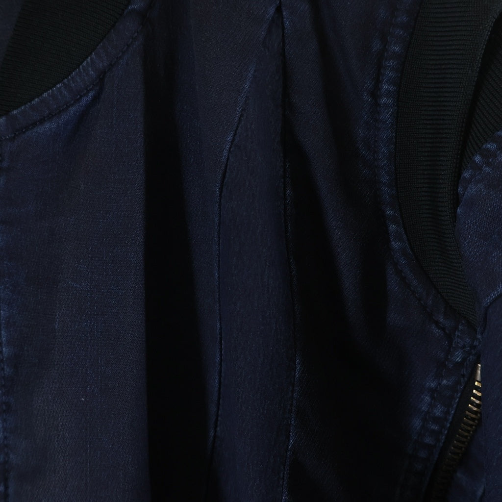 DIESEL(ディーゼル) D-FRANKIE 再構築デニムボンバージャケット レザーパッチ インディゴ 0HBAF