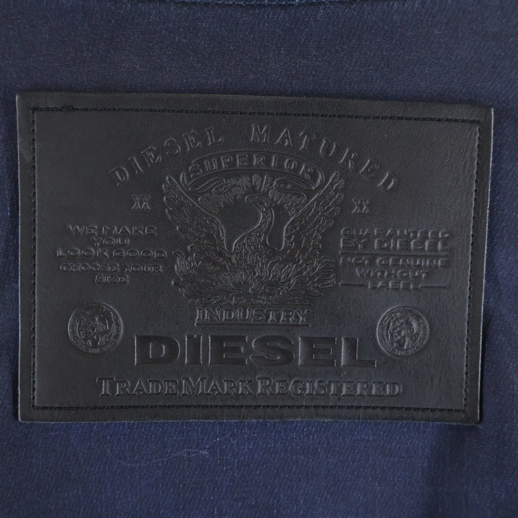 DIESEL(ディーゼル) D-FRANKIE 再構築デニムボンバージャケット レザーパッチ インディゴ 0HBAF