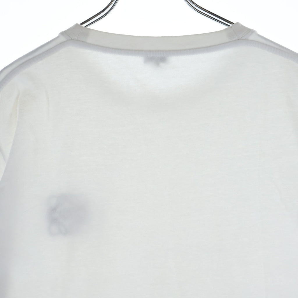 LOEWE(ロエベ) アナグラムロゴ刺繍 クルーネック半袖Tシャツカットソー ホワイト H526Y22X75