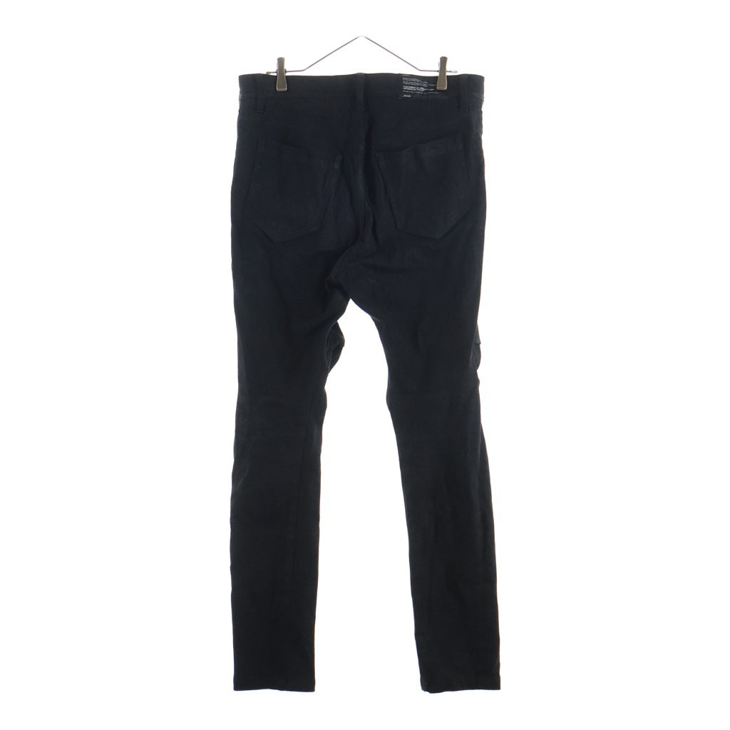 JULIUS(ユリウス) 14SS CRACK KNIT DENIM コーティングスキニーカーゴパンツ ブラック