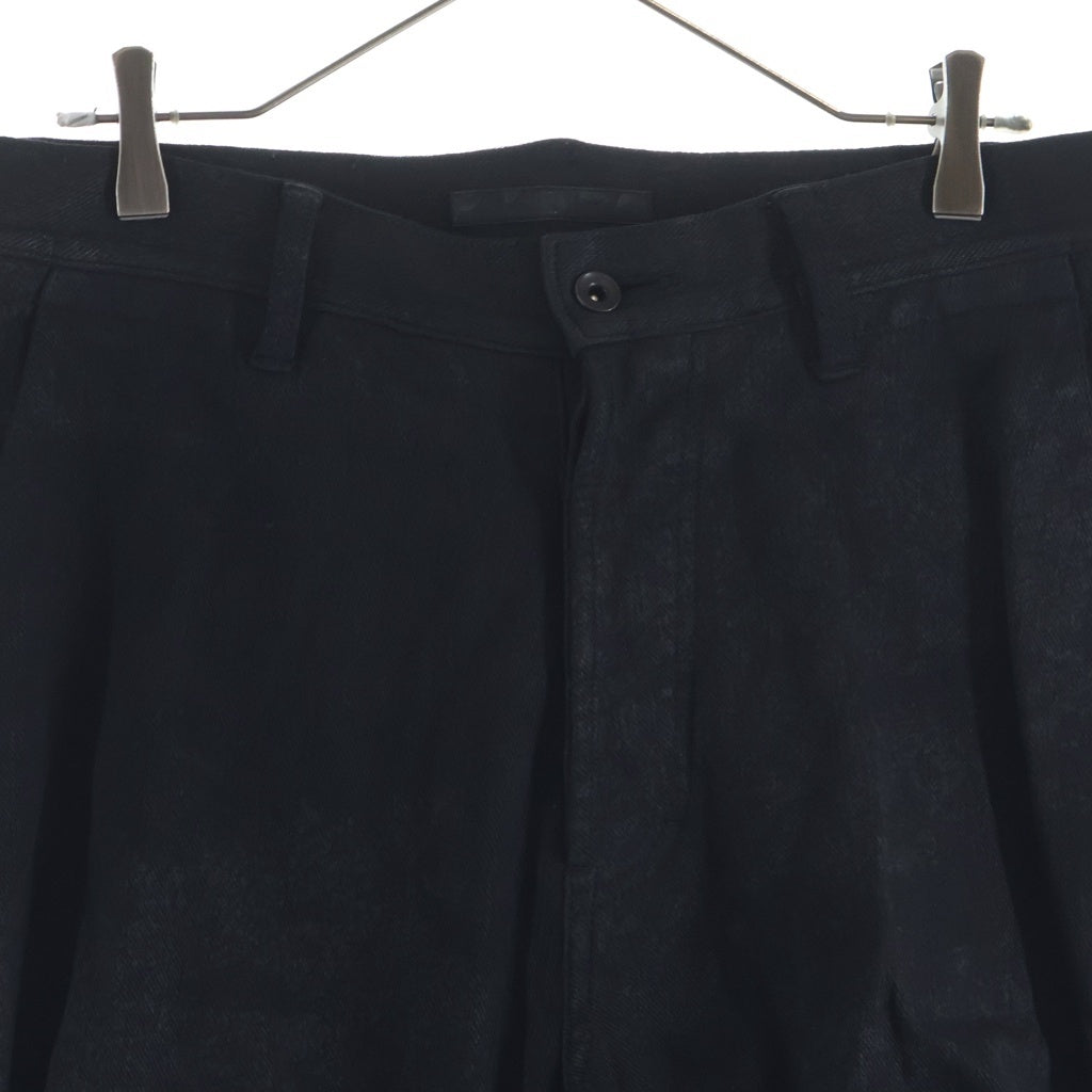 JULIUS(ユリウス) 14SS CRACK KNIT DENIM コーティングスキニーカーゴパンツ ブラック