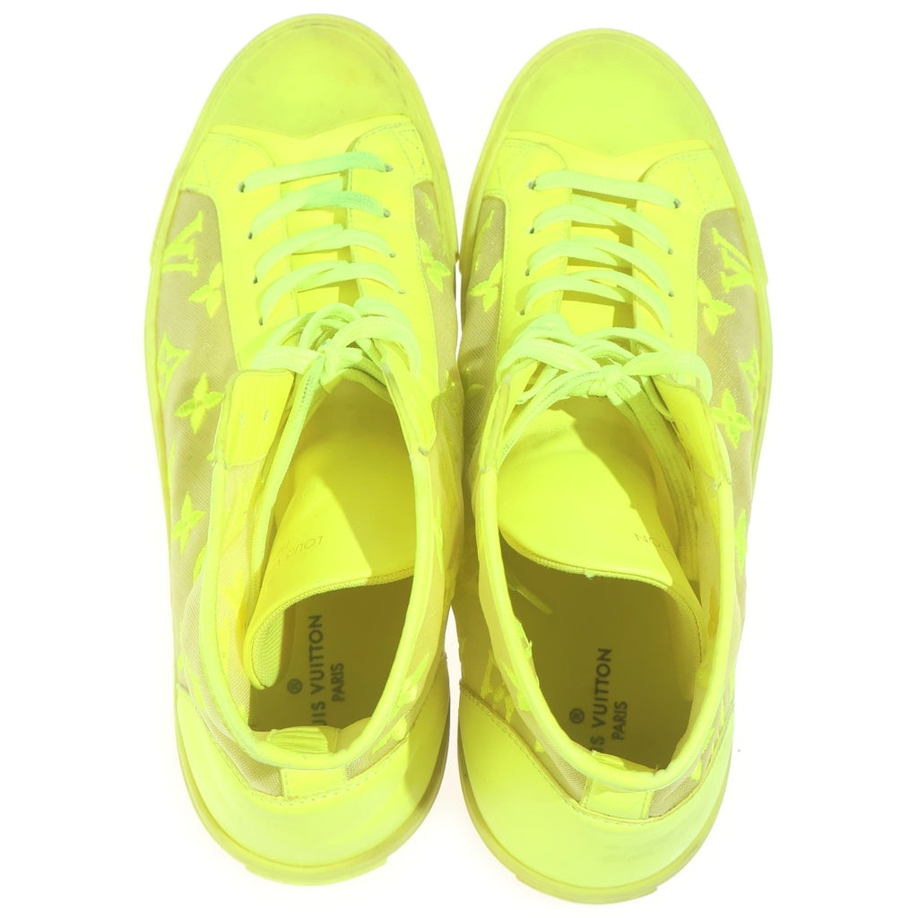 LOUIS VUITTON(ルイヴィトン) 19AW Tattoo Line Sneakers 1A5S1K タトゥーライン メッシュ モノグラム ハイカットスニーカー イエロー