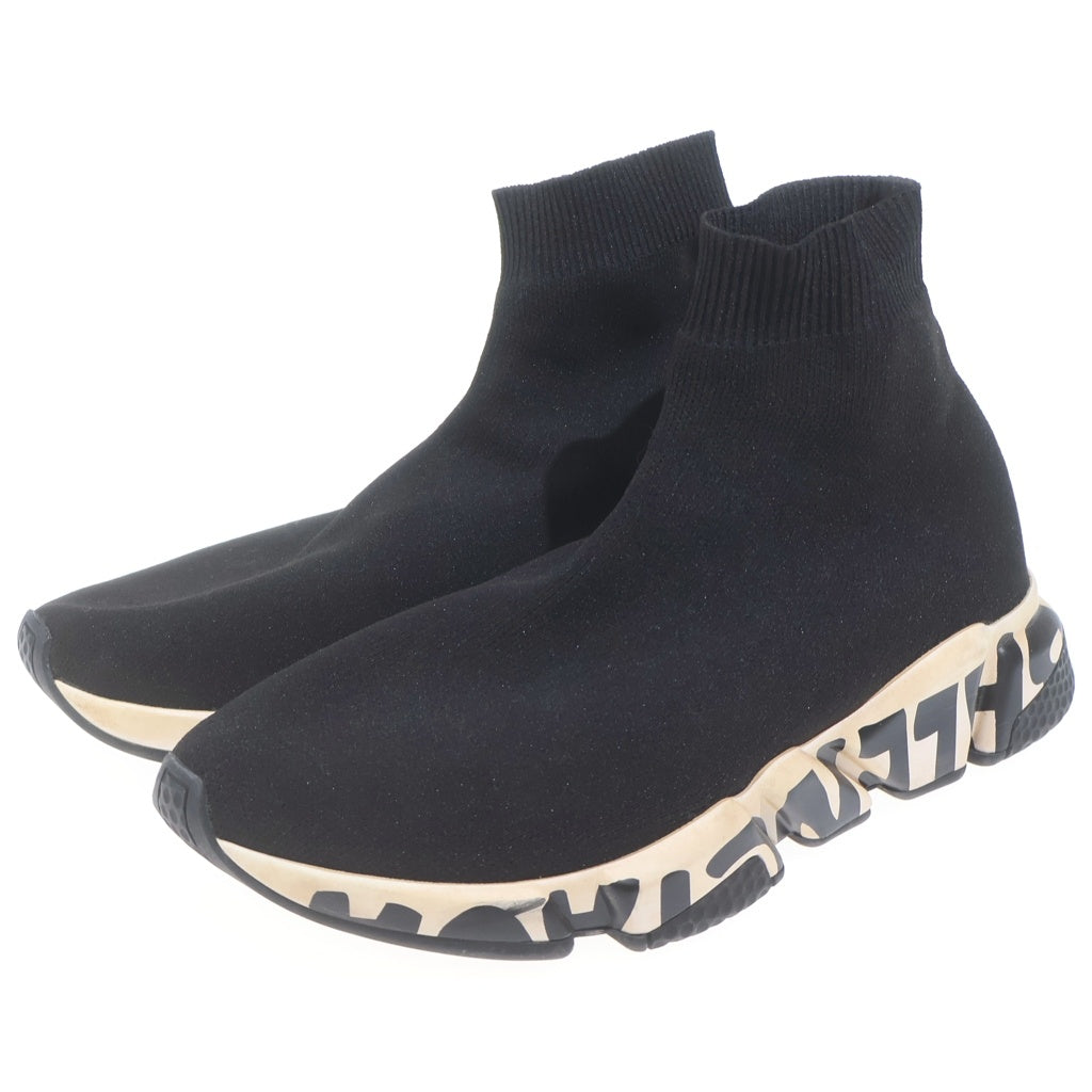 BALENCIAGA(バレンシアガ) SPEED TRAINER 605942 スピードトレーナー グラフィティ ソックススニーカー ブラック