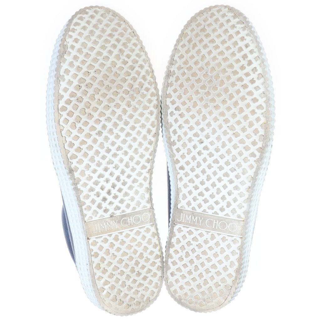 JIMMY CHOO(ジミーチュウ) VARLEY SEA BLUE LOW CUT SNEAKERS バーリー メタリックブルー ハイカットスニーカー