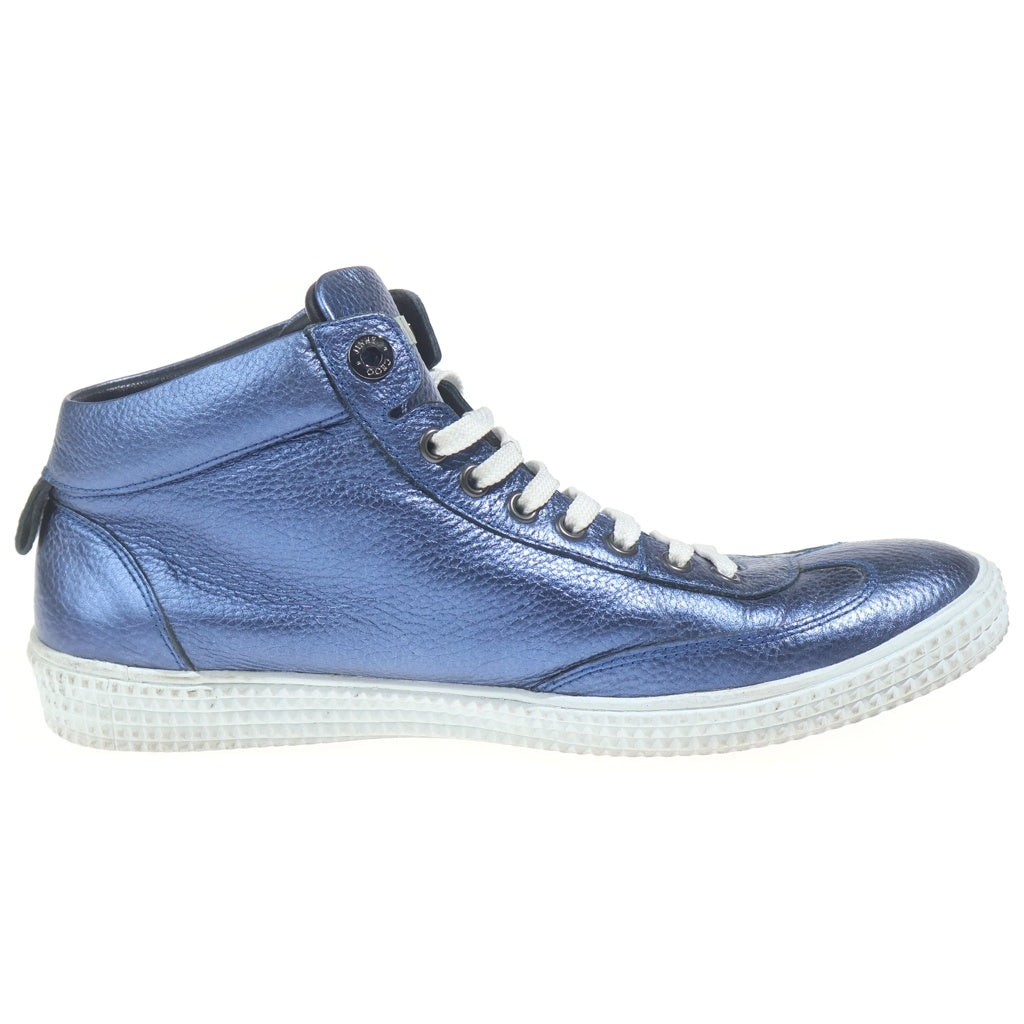 JIMMY CHOO(ジミーチュウ) VARLEY SEA BLUE LOW CUT SNEAKERS バーリー メタリックブルー ハイカットスニーカー