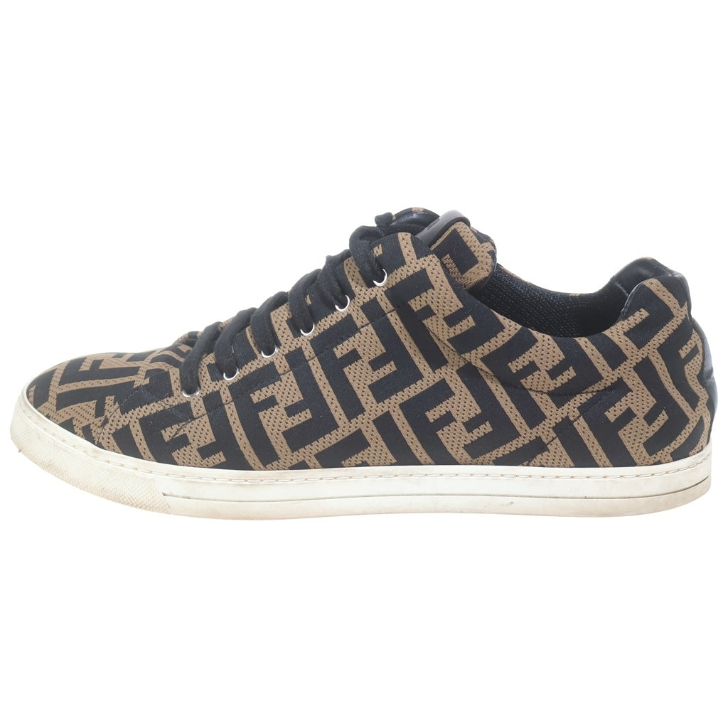 FENDI(フェンディ) FF LOGO PRINT CANVAS SNEAKER 7E1258 FFロゴ ズッカ キャンバス ローカットスニーカー ブラウン