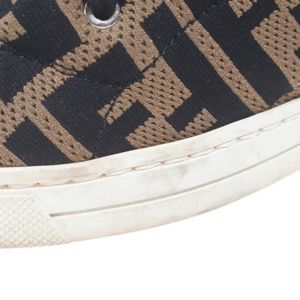 FENDI(フェンディ) FF LOGO PRINT CANVAS SNEAKER 7E1258 FFロゴ ズッカ キャンバス ローカットスニーカー ブラウン