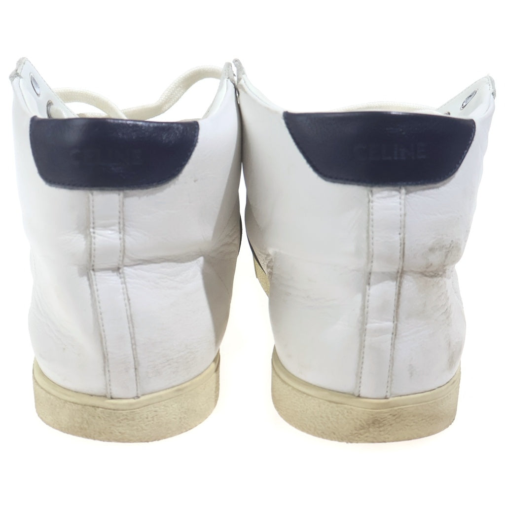 CELINE(セリーヌ) 20SS TRIOMPHE TR01M トリオンフ レザー ハイカットスニーカー ホワイト/ネイビー