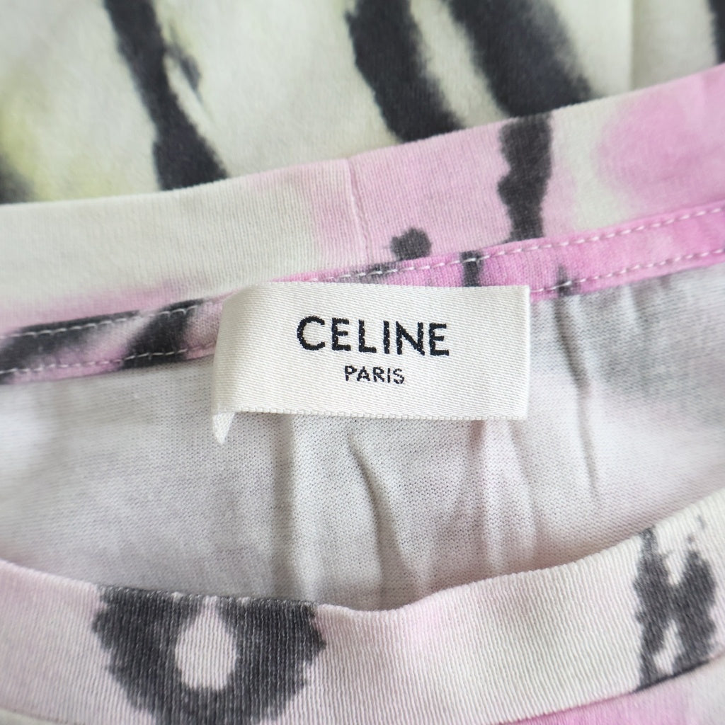 CELINE(セリーヌ) 23SS LOOSE TIE DYE T SHIRT 2X59G649V ルーズフィット ダイダイ柄 クルーネック半袖Tシャツカットソー マルチ