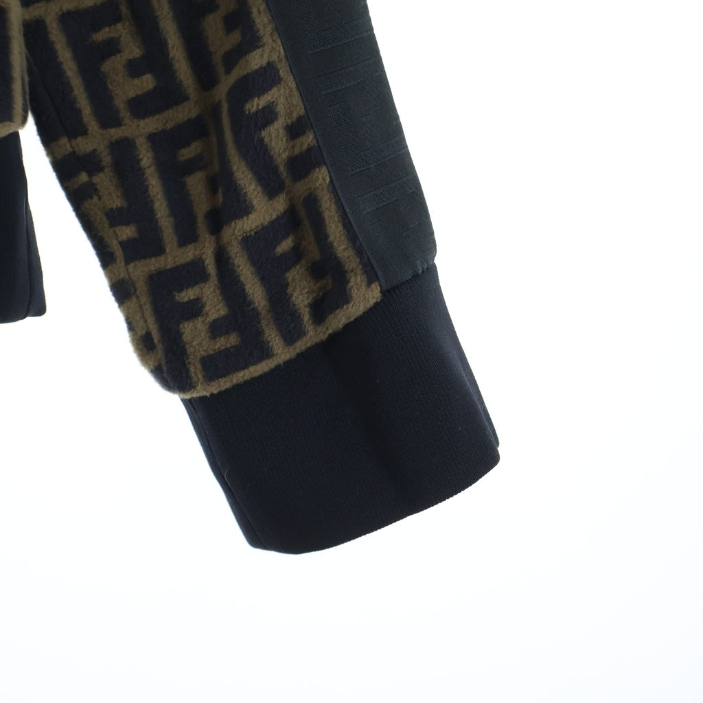 FENDI(フェンディ) FF LOGO ZUCCA ZIP-UP HOODIE FAF533 FFロゴ ズッカ柄 ジップアップパーカー フーディ ブラウン