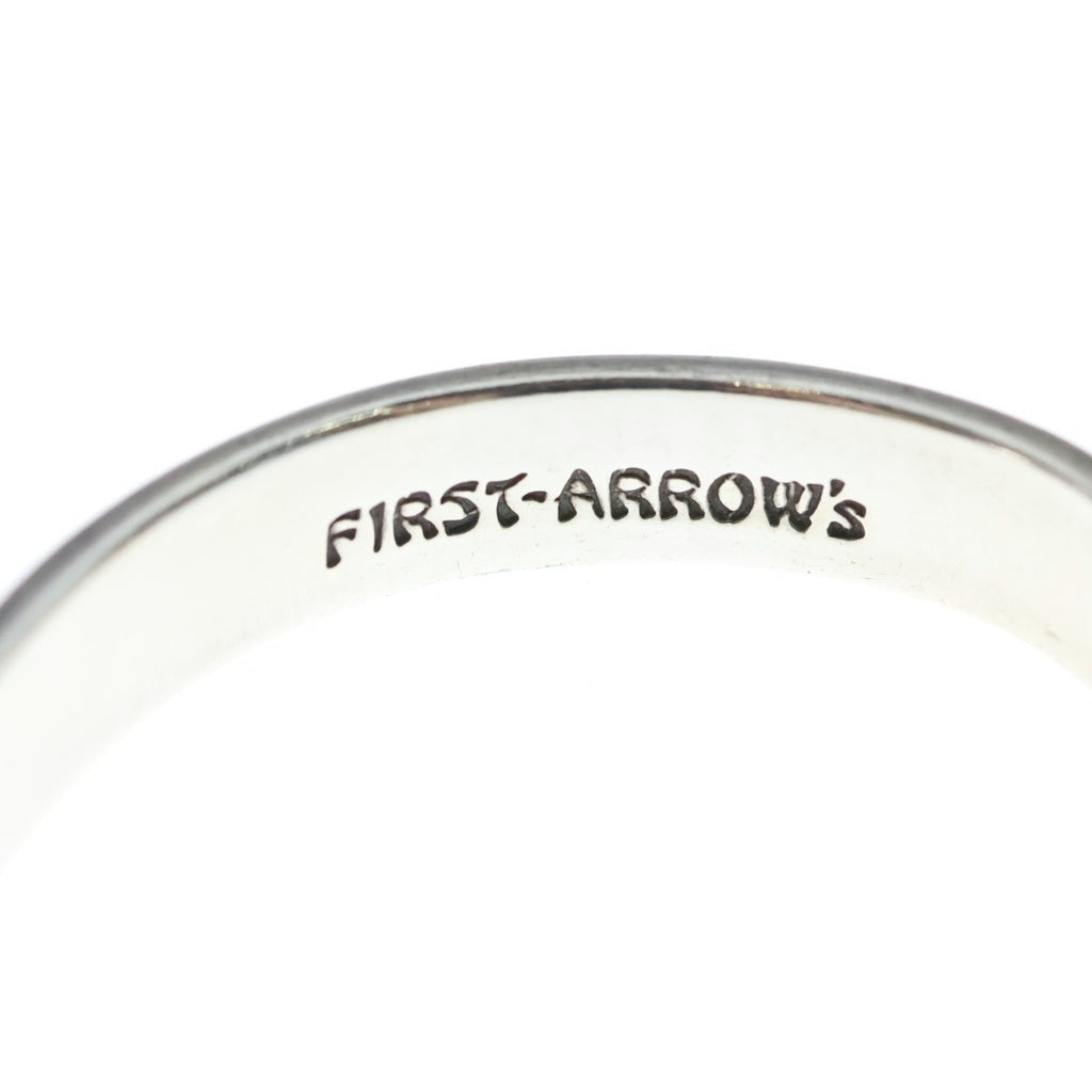 FIRST ARROW's(ファーストアローズ) K18 カラ草彫り 平打ちバングル シルバー