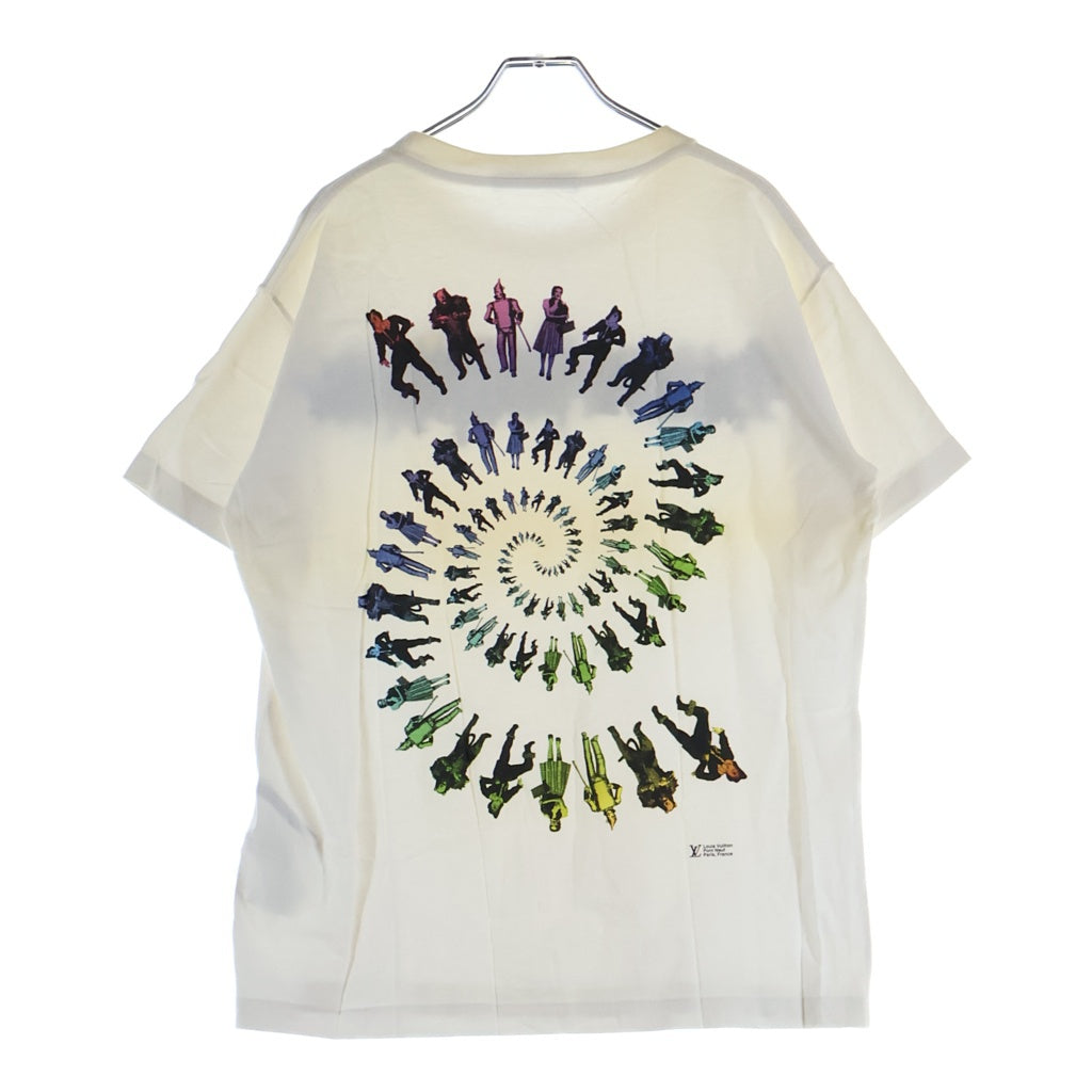 LOUIS VUITTON(ルイヴィトン) 19SS Wizard Oz Spiral Tee オズの魔法使い フロントロゴ刺繍 クルーネック半袖Tシャツカットソー ホワイト
