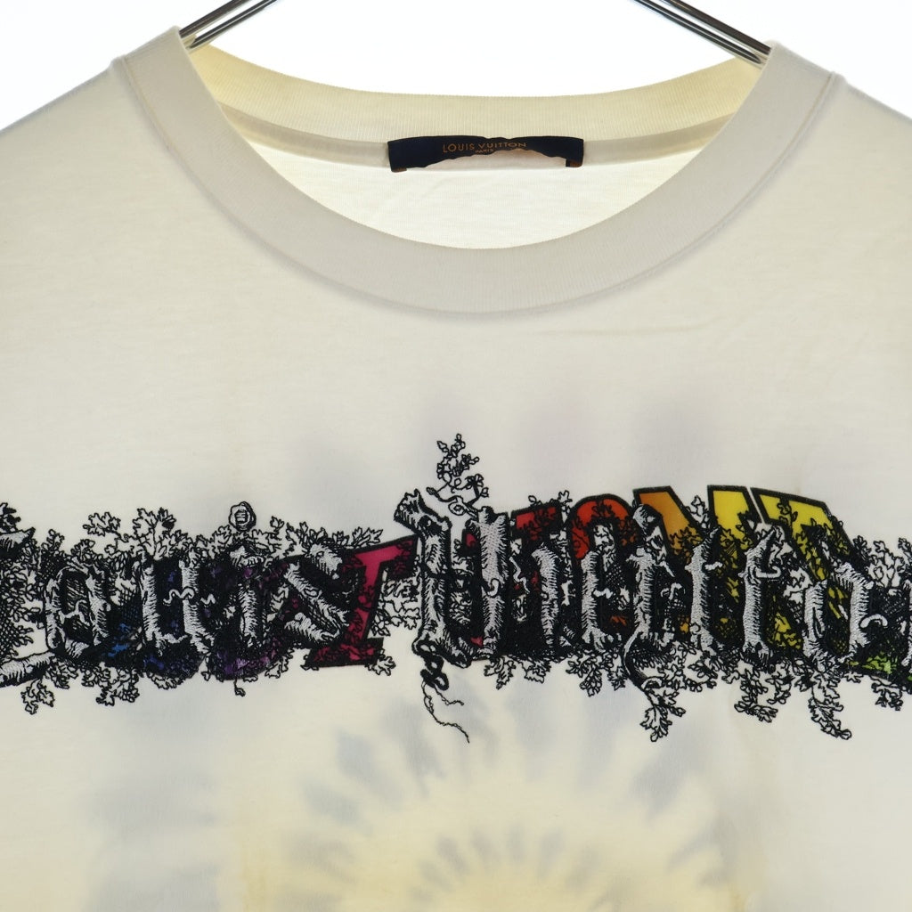 LOUIS VUITTON(ルイヴィトン) 19SS Wizard Oz Spiral Tee オズの魔法使い フロントロゴ刺繍 クルーネック半袖Tシャツカットソー ホワイト