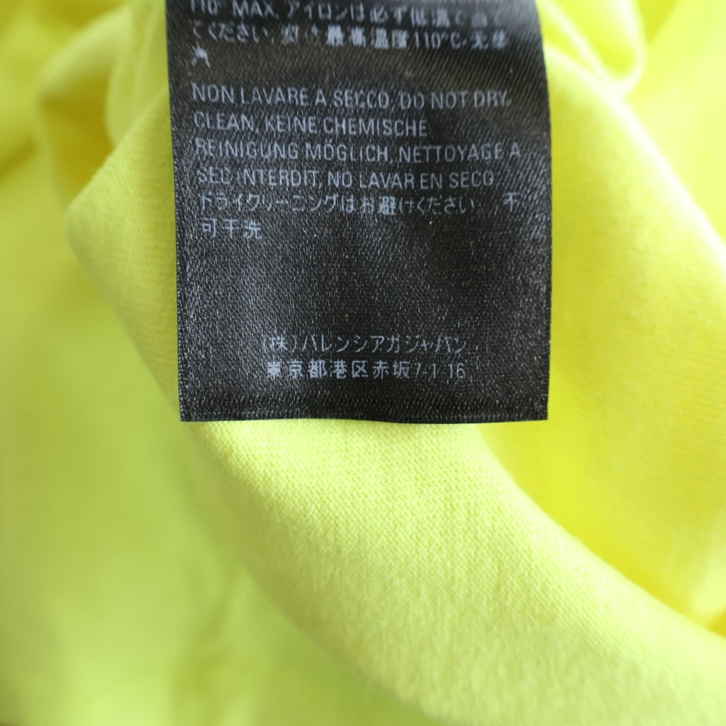 BALENCIAGA(バレンシアガ) 19SS SHOULDER LOGO CREW T-SHIRT 578139 TFV51 ショルダーロゴ クルーネック半袖Tシャツカットソー イエロー