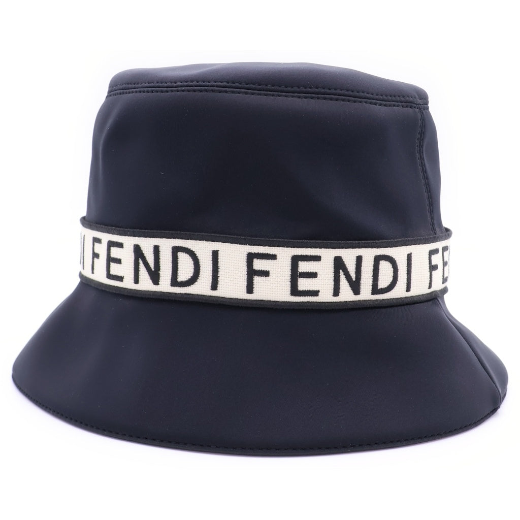 FENDI(フェンディ) Logo Hat FXQ801 ACHT ロゴ刺繍 ハット 帽子 ブラック レディース