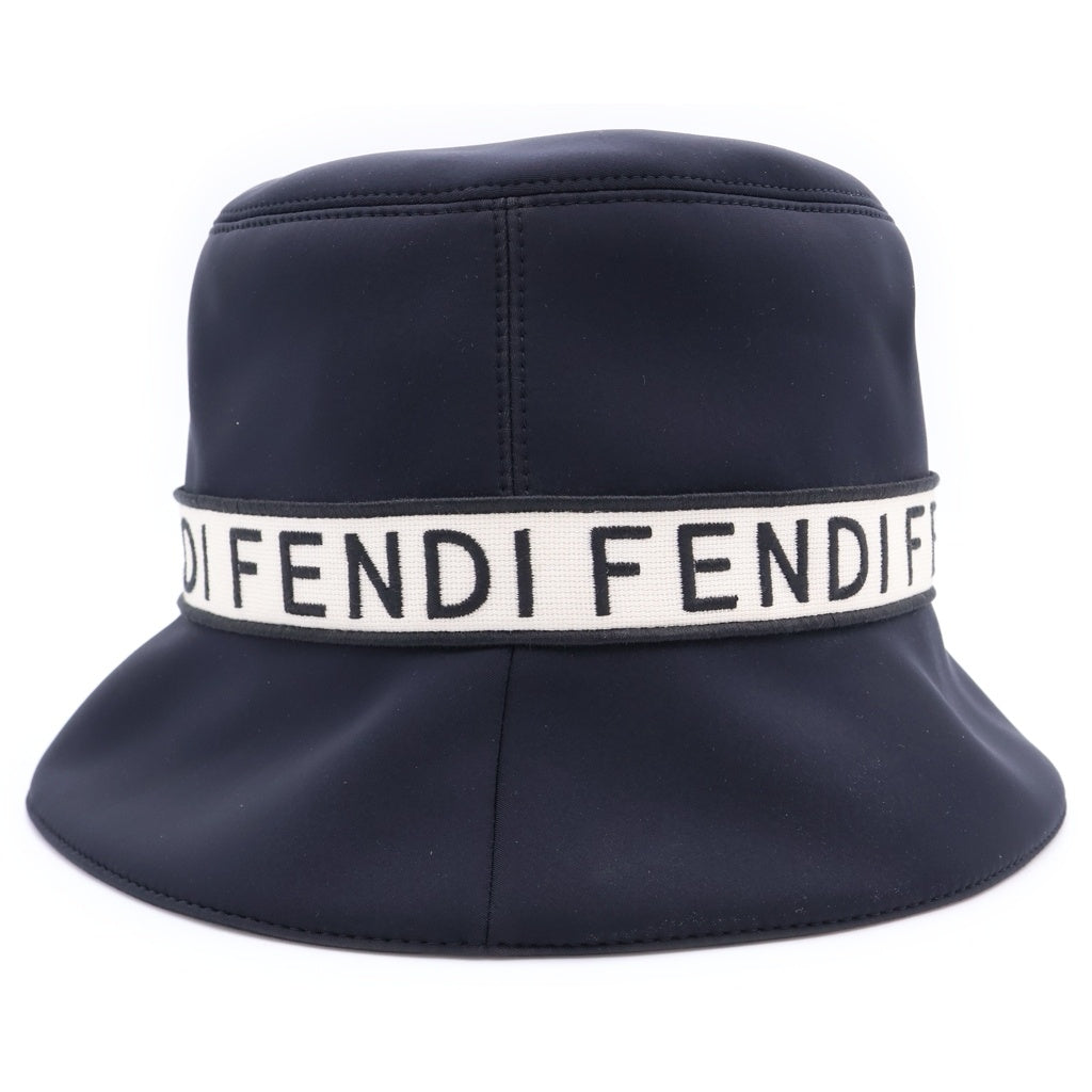 FENDI(フェンディ) Logo Hat FXQ801 ACHT ロゴ刺繍 ハット 帽子 ブラック レディース