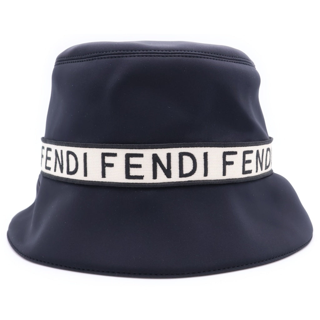 FENDI(フェンディ) Logo Hat FXQ801 ACHT ロゴ刺繍 ハット 帽子 ブラック レディース