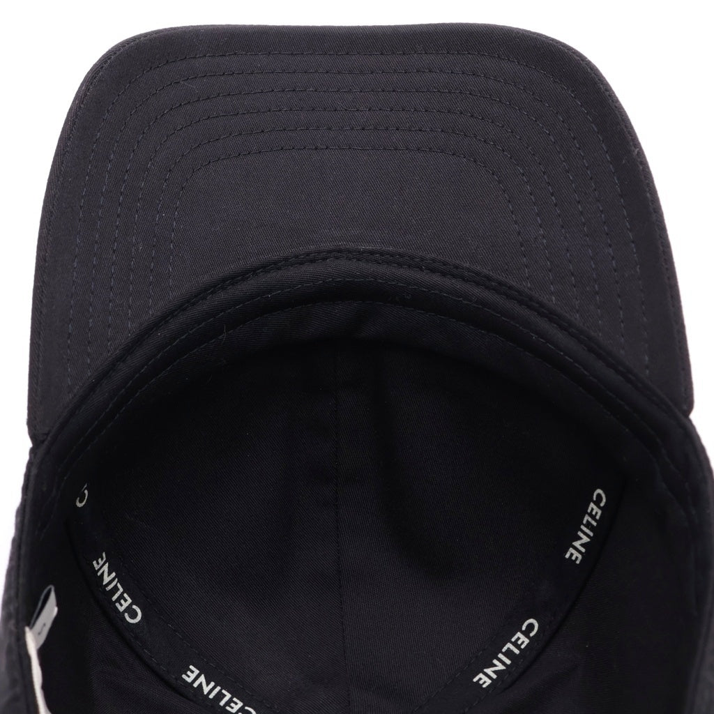 CELINE(セリーヌ) EMBROIDERED LOGO BASEBALL CAP 2AUS9242N ロゴ刺繍 ベースボールキャップ 帽子 ブラック