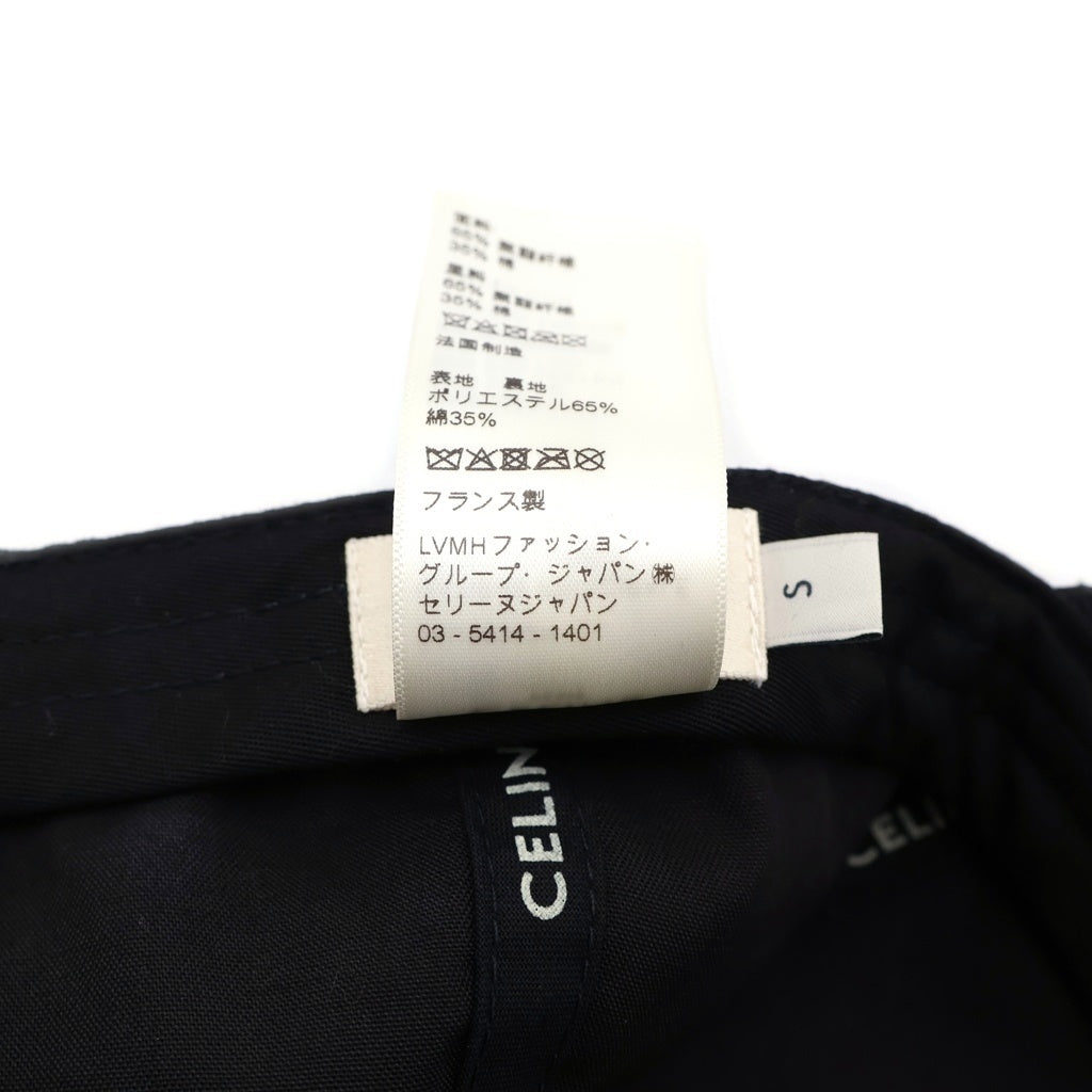 CELINE(セリーヌ) EMBROIDERED LOGO BASEBALL CAP 2AUS9242N ロゴ刺繍 ベースボールキャップ 帽子 ブラック