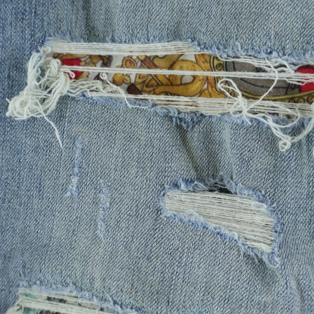 AMIRI(アミリ) SCARVES ART PATCH JEANS スカーブス アート パッチ クラッシュ加工 スキニーデニムパンツ ジーンズ インディゴ