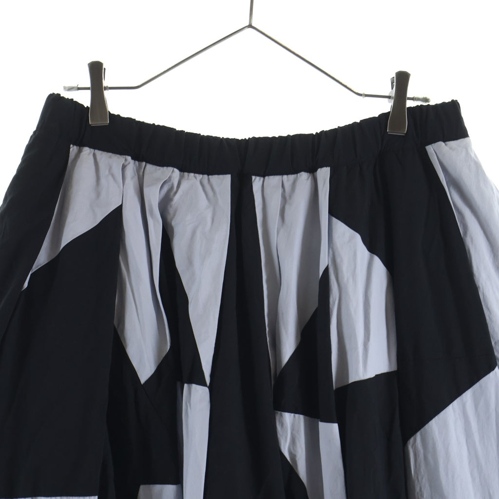 BLACK COMME des GARCONS(ブラックコムデギャルソン) 25SS パッチワーク ロングスカート レディース ブラック/ホワイト 1O-S008