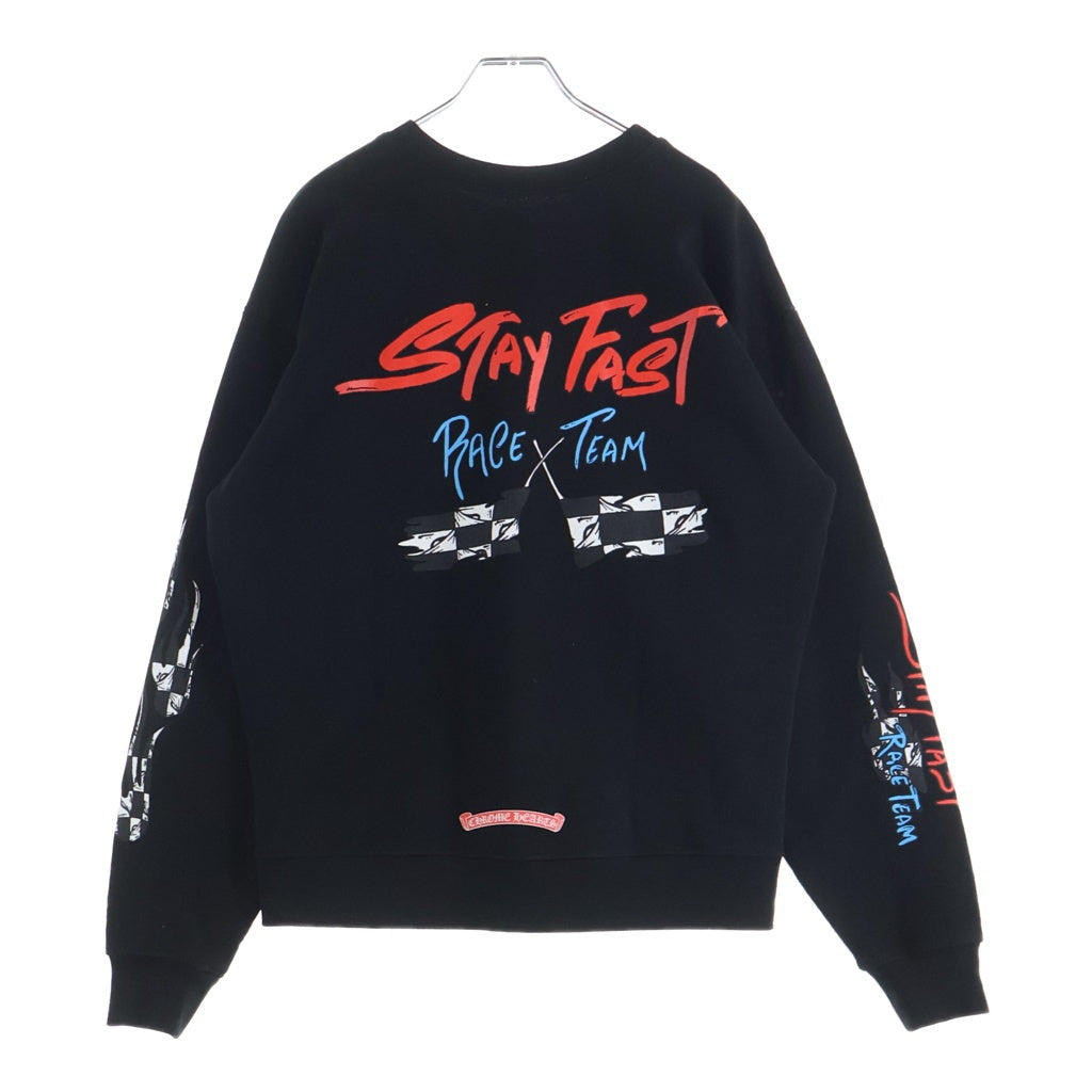 CHROME HEARTS(クロムハーツ) ×MATTY BOY PPO STAY FAST RACE TEAM SWEATSHIRT マッティーボーイ ステイファスト レースチーム クルーネックスウェットトレーナー ブラック
