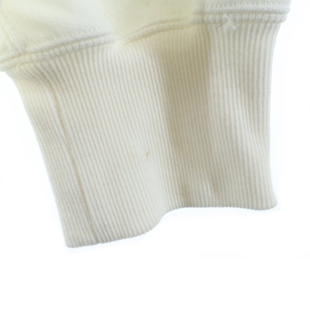 JOHN LAWRENCE SULLIVAN(ジョンローレンスサリバン) LEATIHER POCKET SWEAT HOODIE レザーポケット プルオーバー スウェットパーカー ホワイト 5A001-0424-39
