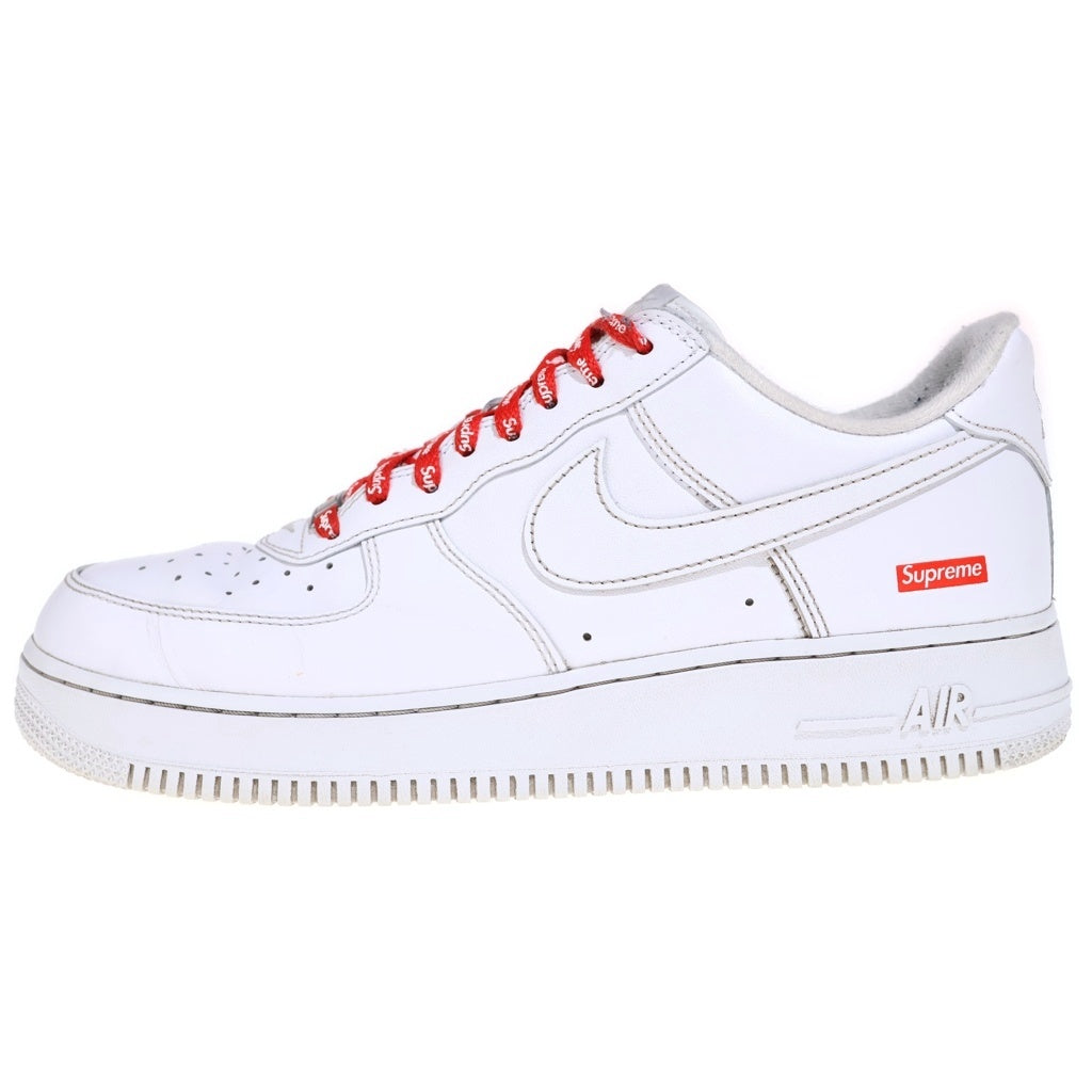 NIKE(ナイキ) ×Supreme Air Force 1 Low White シュプリーム × ナイキ エアフォース1 ロー ホワイトローカットスニーカー ホワイト/レッド US10/28CM CU9225-100
