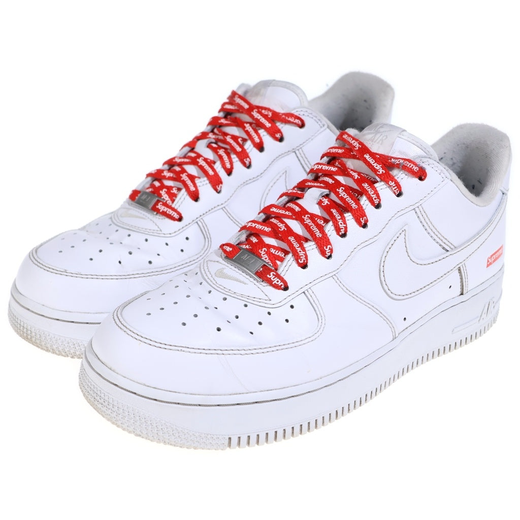NIKE(ナイキ) ×Supreme Air Force 1 Low White シュプリーム × ナイキ エアフォース1 ロー ホワイトローカットスニーカー ホワイト/レッド US10/28CM CU9225-100
