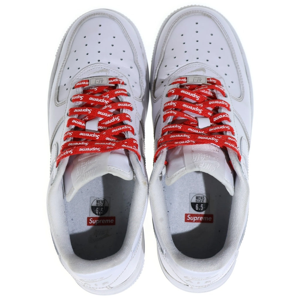 NIKE(ナイキ) ×Supreme Air Force 1 Low White シュプリーム × ナイキ エアフォース1 ロー ホワイトローカットスニーカー ホワイト/レッド US6.5/24.5CM CU9225-100