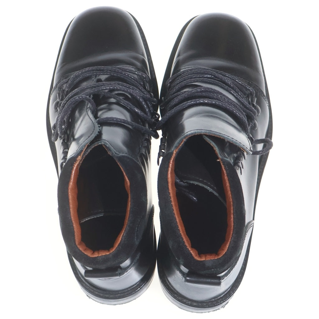 GUCCI(グッチ) レースアップ レザーブーツ ブラック レディース 104 0153