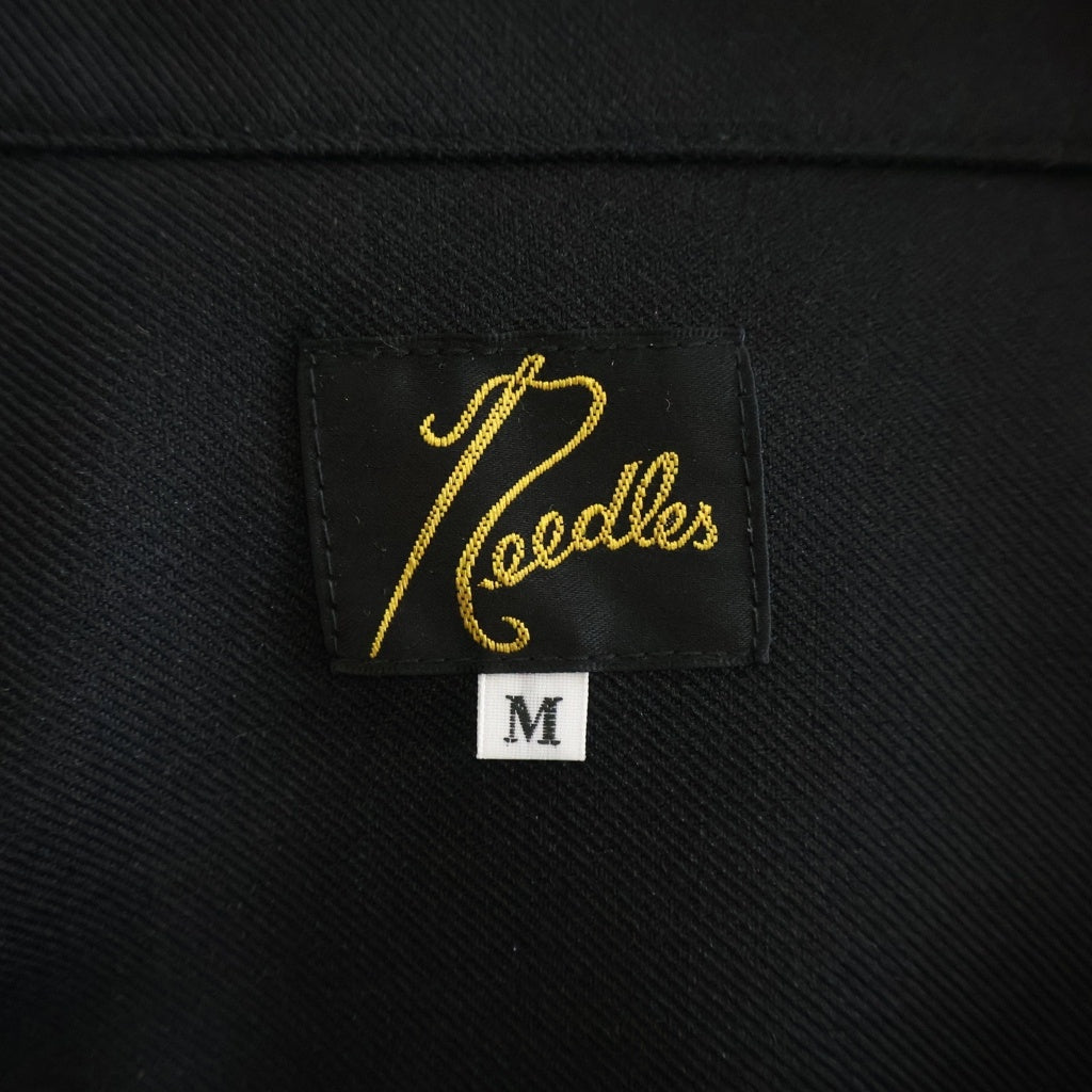 Needles(ニードルス) 22SS PENNY JEAN JACKET POLY TWILL KP195 フロントロゴ刺繍 ペニージーンジャケット ブラック