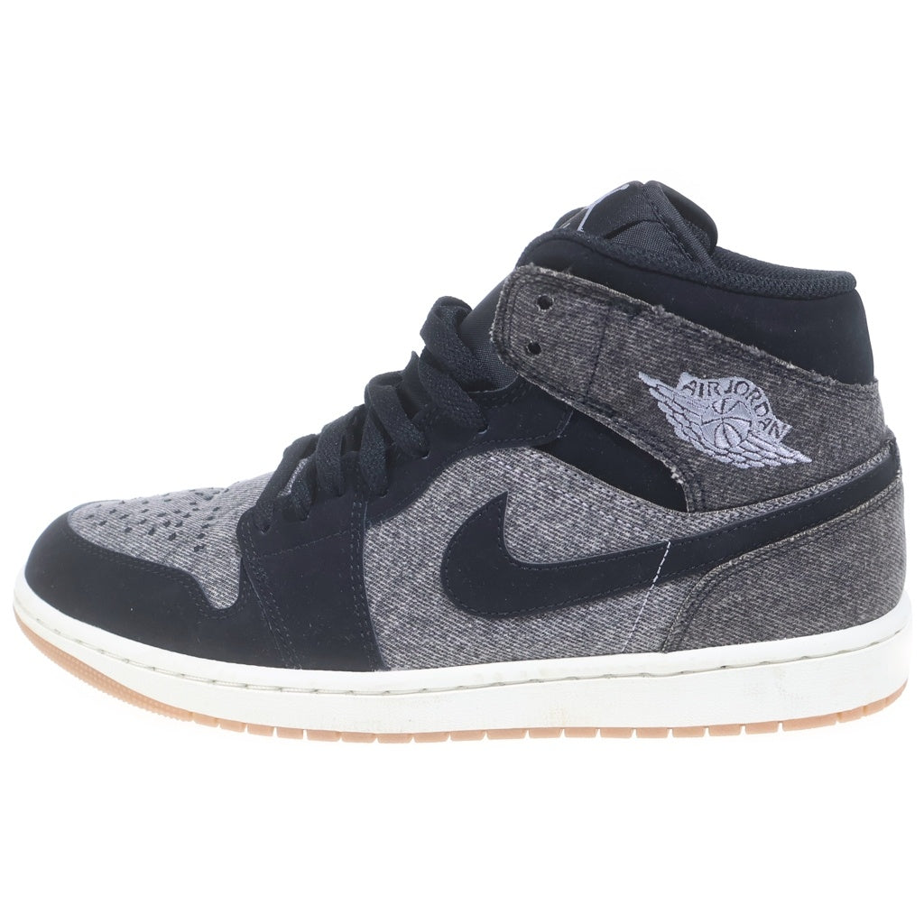 NIKE(ナイキ) Air Jordan 1 Mid SE Black/Sail/Gum Medium Brown エアジョーダン1 ミッド SE ブラック/セイル/ガムミディアムブラウンミッドカットスニーカー HJ4363-001