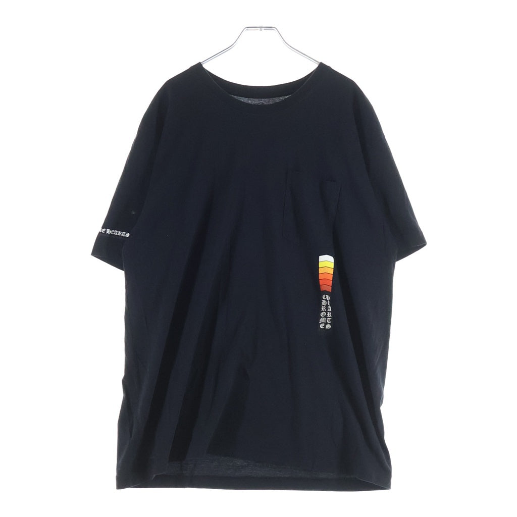CHROME HEARTS(クロムハーツ) S/S NEON BAR ネオンバーバックロゴプリント クルーネック半袖Tシャツカットソー ブラック
