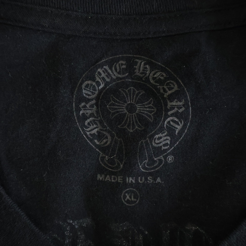 CHROME HEARTS(クロムハーツ) S/S NEON BAR ネオンバーバックロゴプリント クルーネック半袖Tシャツカットソー ブラック