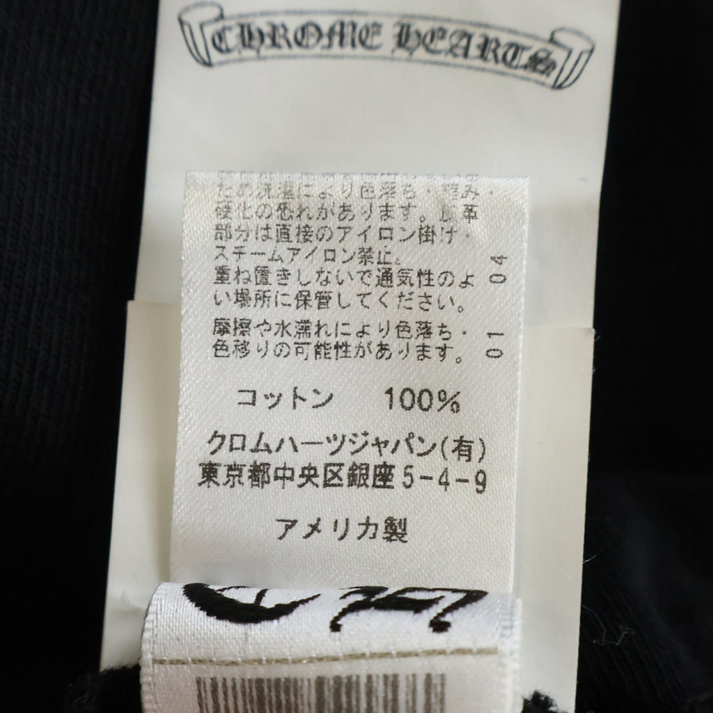 CHROME HEARTS(クロムハーツ) Y NOT S/S T-Shirts 袖クロス刺繍 クルーネック半袖Tシャツカットソー ブラック