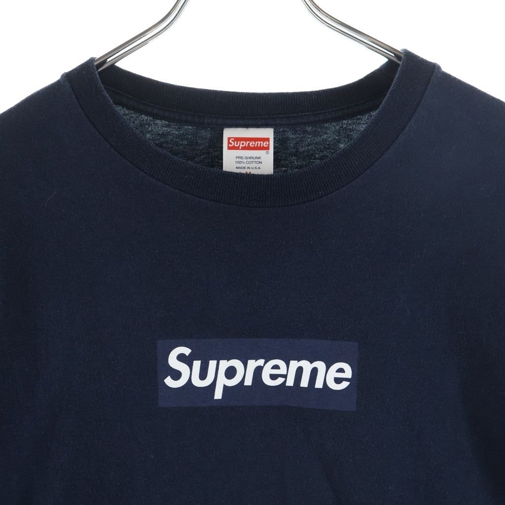 SUPREME(シュプリーム) 20AW Box Logo L/S Tee ボックス ロゴ クルーネック長袖カットソー ネイビー
