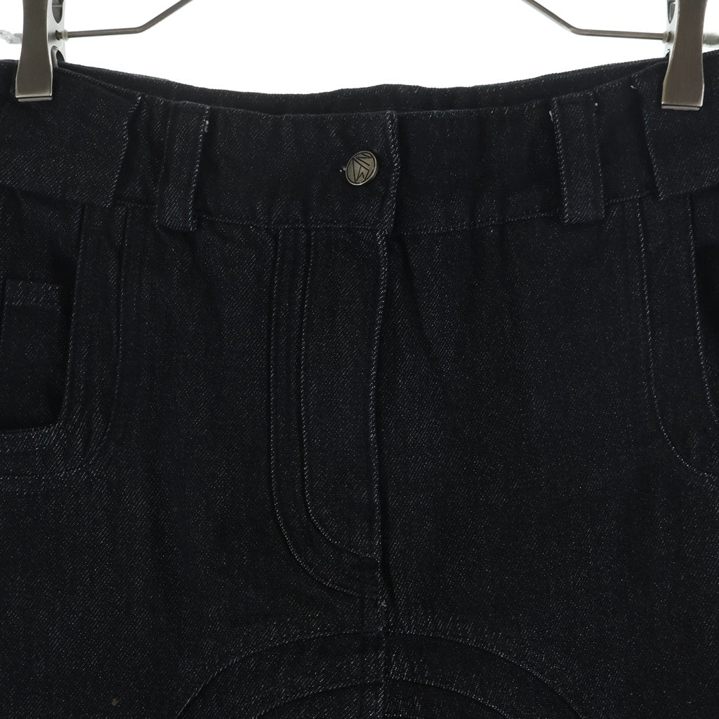 NO/FAITH STUDIOS(ノーフェイスストゥディオス) WAVE CARGO NUBIAN限定 ウェーブ カーゴ デニムパンツ ワイドジーンズ ブラック