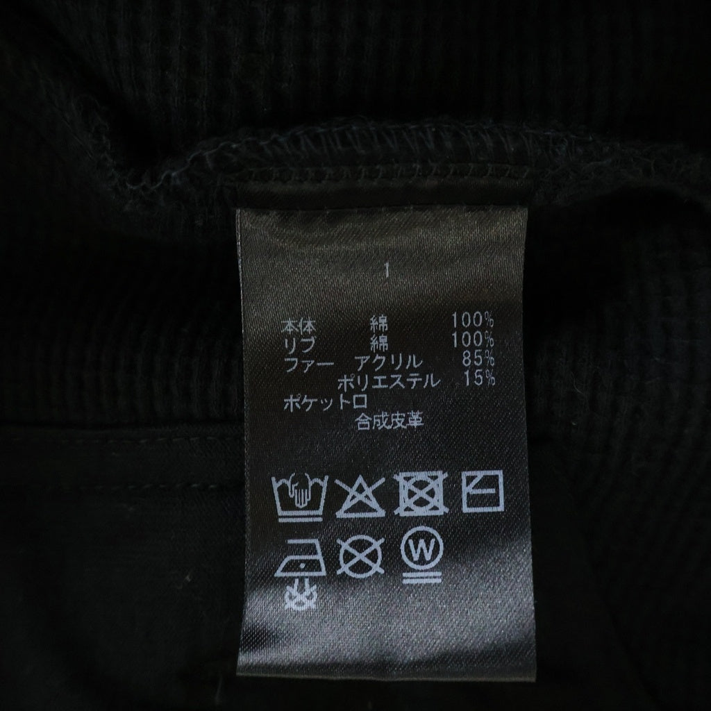 FILTH(フィルス) 25AW DESTROY ZIP UP FL252CS01 BLKデストロイ ダメージ加工 ジップアップ ファージャケット ブラック