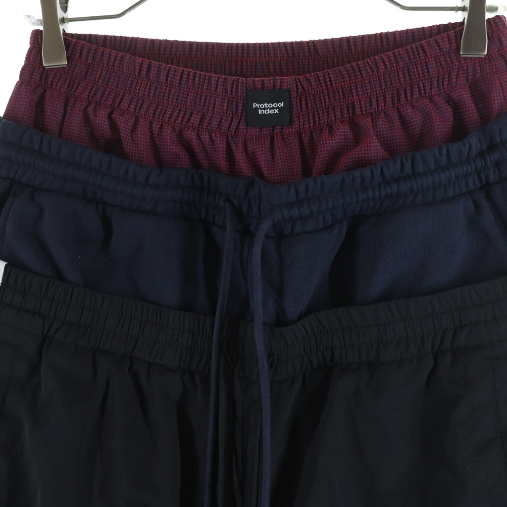NO BRAND(ノーブランド) PROTOCOL INDEX (プロトコール インデックス) 3Layered Track Pants スリーレイヤード トラックナイロンパンツ ブラック
