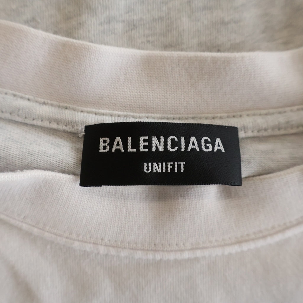 BALENCIAGA(バレンシアガ) 22SS Upside Down T-Shirt 698811 TMVC9 ダメージ加工 アップサイド ダウン クルーネックTシャツカットソー グレー