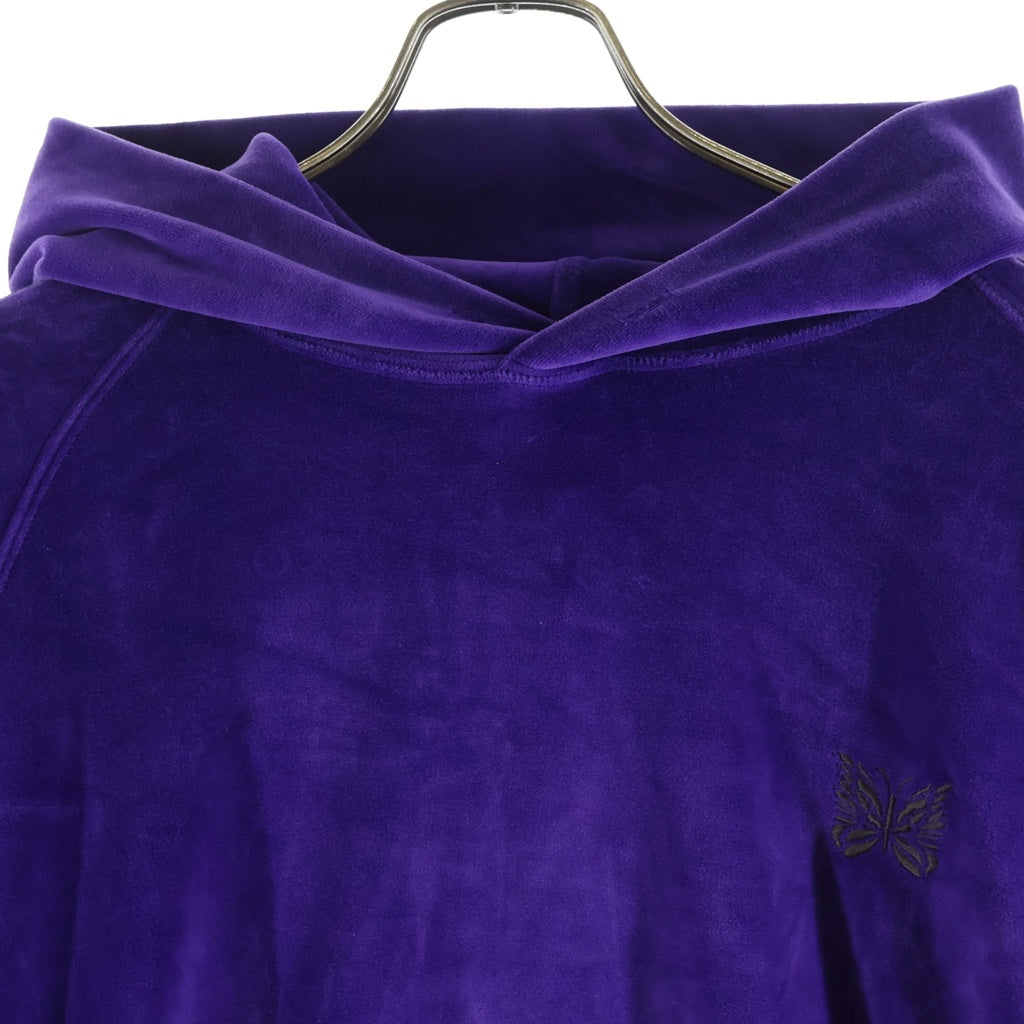 Needles(ニードルス) 23AW VELOR TRACK HOODIE NS252 ベロア トラック プルオーバーパーカー フーディ パープル