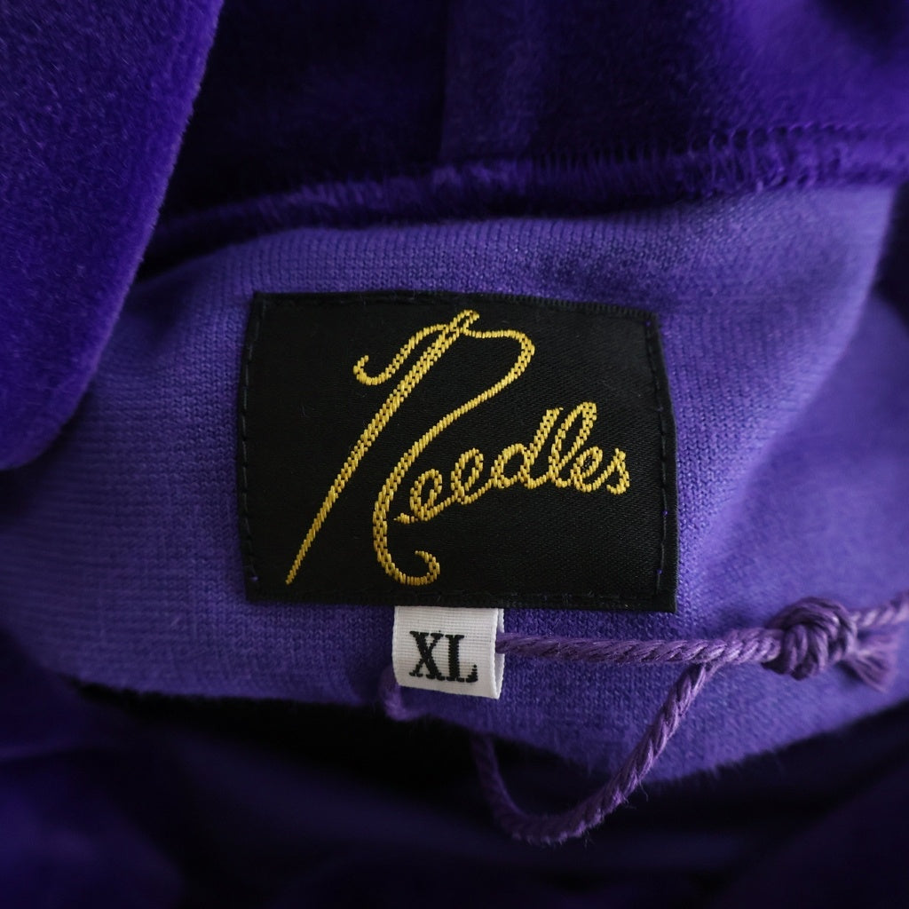 Needles(ニードルス) 23AW VELOR TRACK HOODIE NS252 ベロア トラック プルオーバーパーカー フーディ パープル