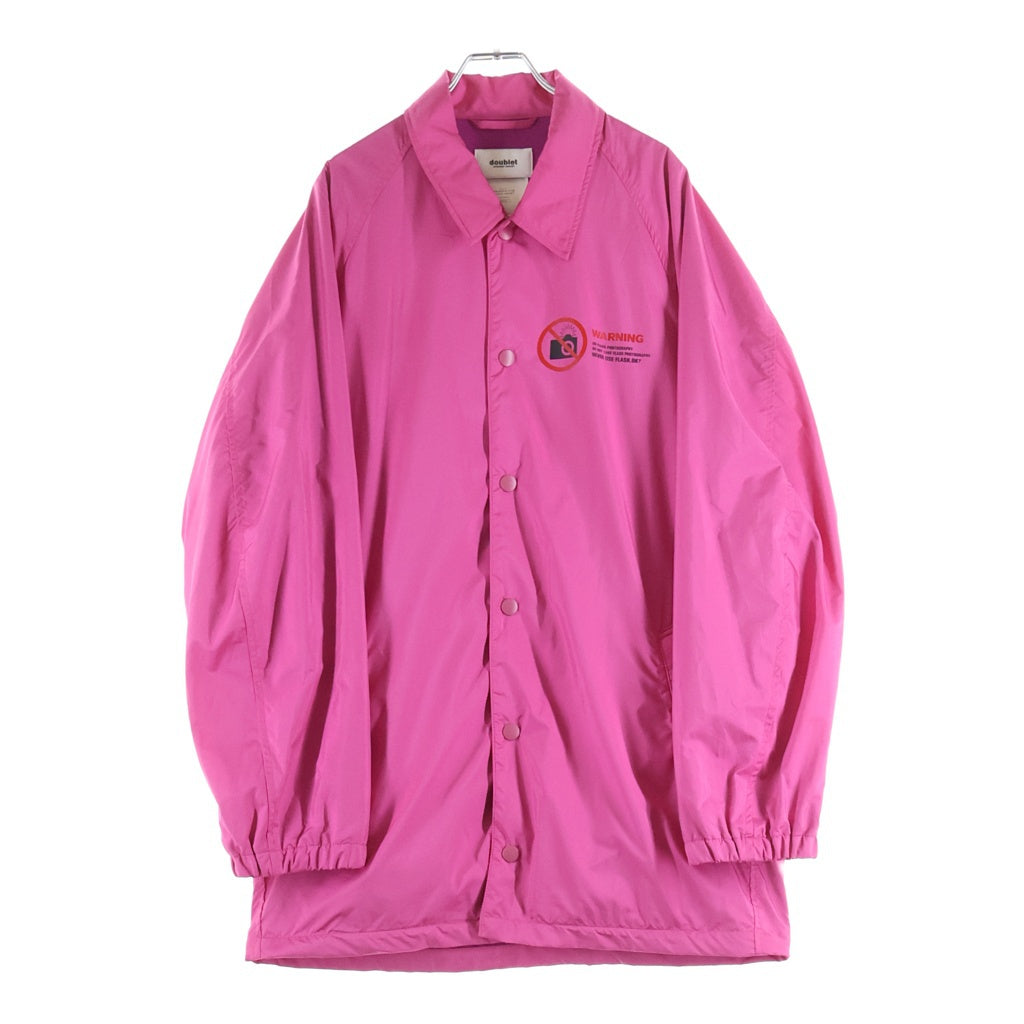 doublet(ダブレット) 19AW POLAROID FILM COACH JACKET 19AW15BL89 ポラロイド フィルム ナイロンコーチジャケット ピンク